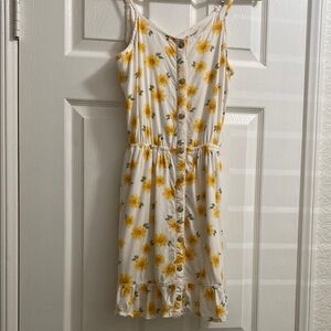 Abercrombie Kids White and Yellow Dress